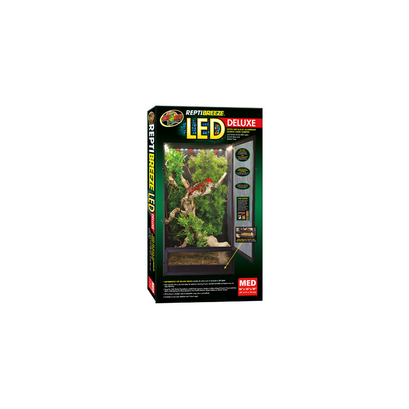 TERRARIUM REPTIBREEZE LED DELUXE MED ZOOMED