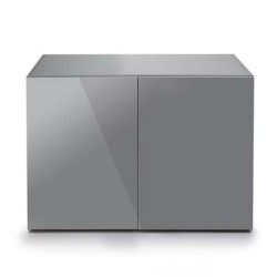 *MEUBLE GLOSSY 100 GRIS (portes acrylique) AQUAEL (sur commande)