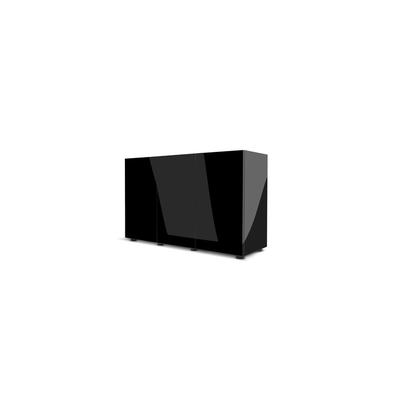 *MEUBLE GLOSSY 150 NOIR (portes acrylique) AQUAEL (sur commande)