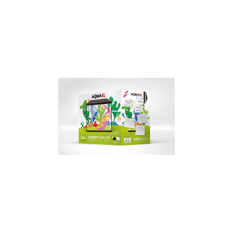 AQUARIUM SET LEDDY MINI 30 BLANC 13L