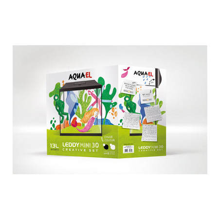 AQUARIUM SET LEDDY MINI 30 BLANC 13L
