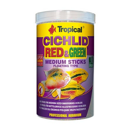 CICHLID RED&GREEN MEDIUM STICKS 1000ml