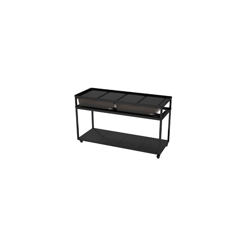Table avec roulettes + bacs de rangement 123.1x46.8x70cm REPTIZOO